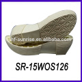 Holz Stile Dame dicke Sohle Casual Schuhe Keil Sohle PU Schuhsohle